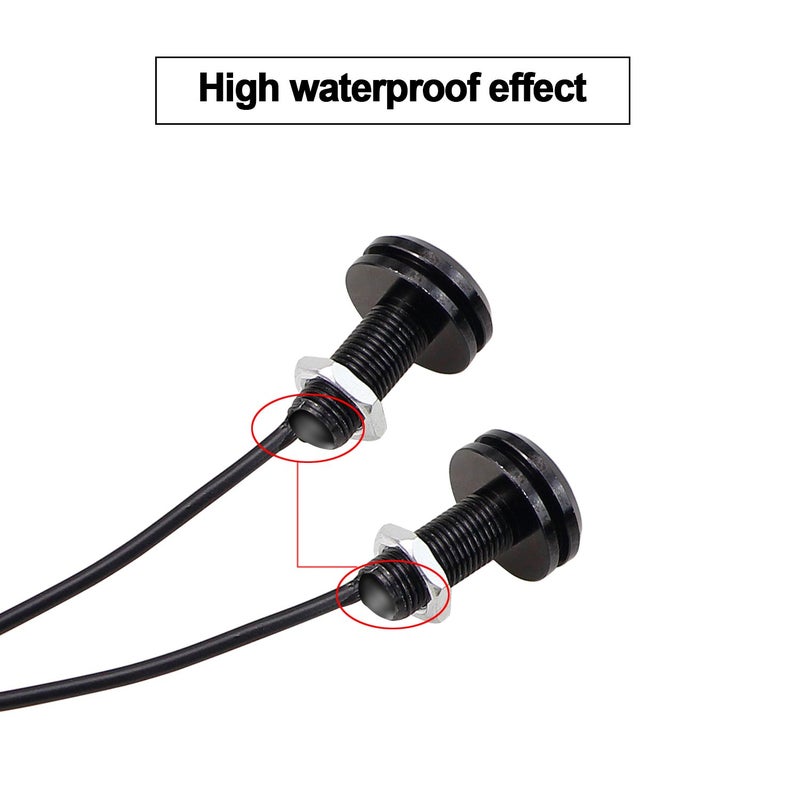 LEADTOPS 10Pcs 18mm 12V Eagle Eye LED Car Fog DRL Daytime Running Light Backup Reverse Tail Rock Lights Small bulb (White, Black Case) - Image 5